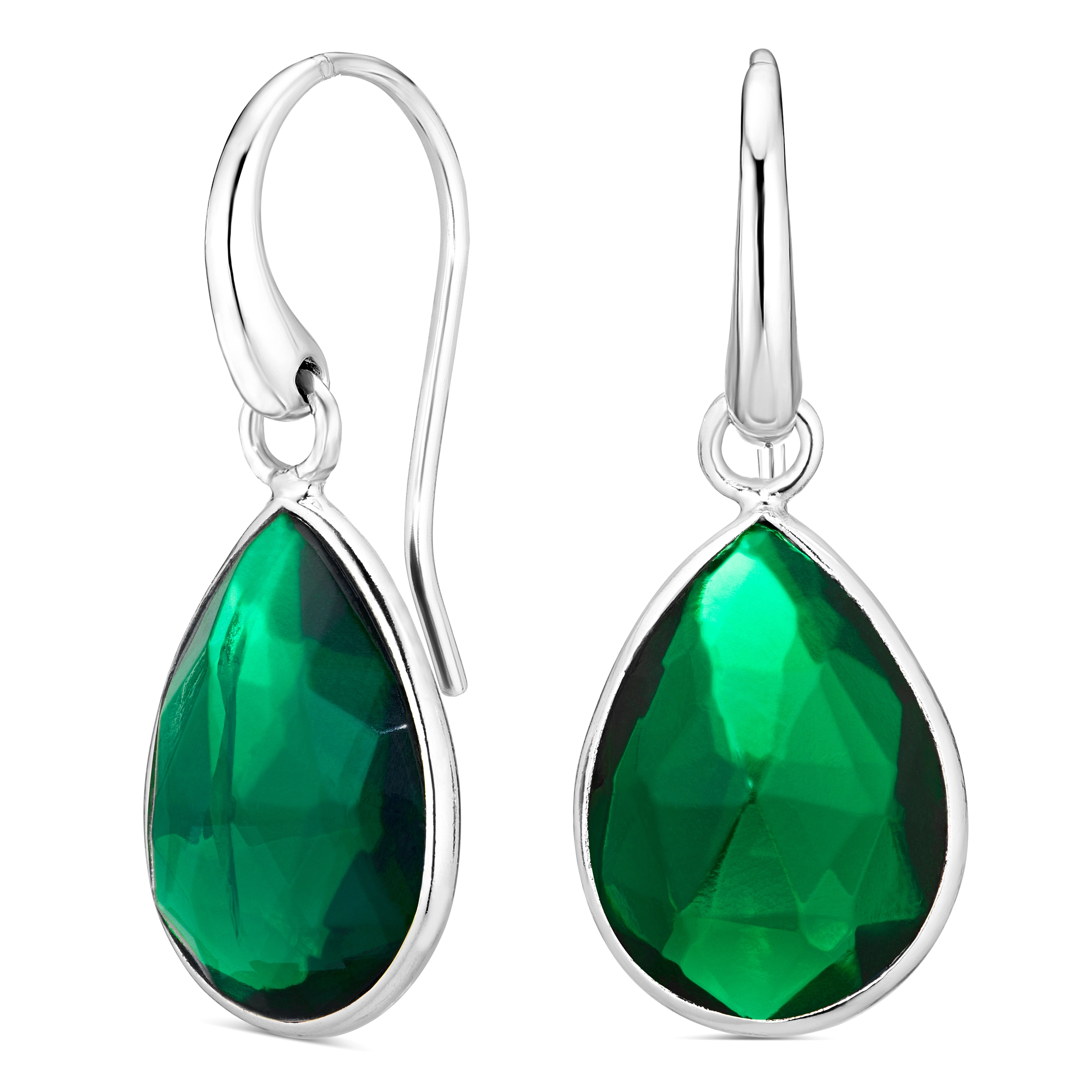 dunkelgrüner Bergkristall Ohrringe in Silber - Schmuck - Günstige Schmuck online kaufen hier auf Chanti