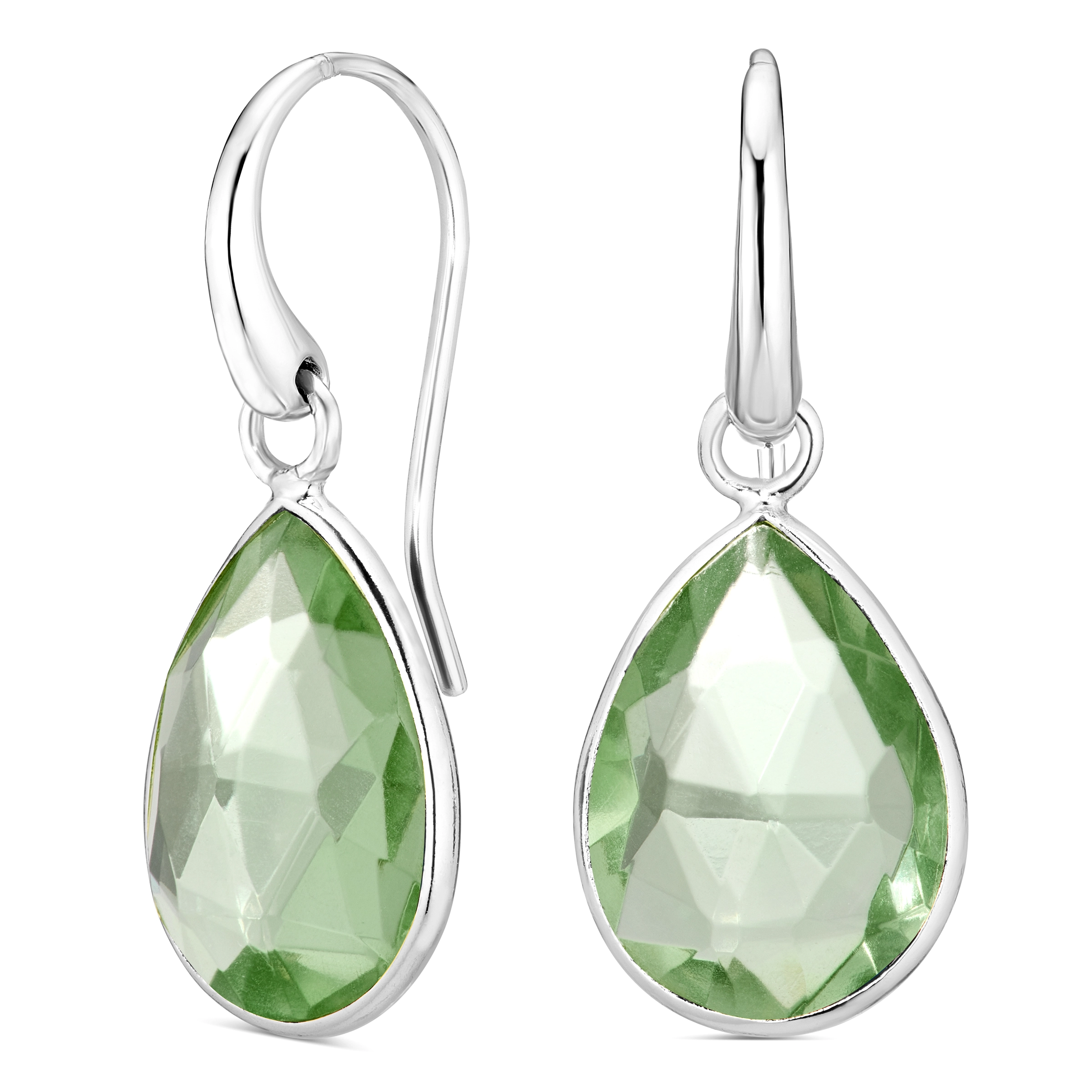 hellgrünem Bergkristall Ohrringe in Silber - Schmuck - Günstige Schmuck online kaufen hier auf Chanti