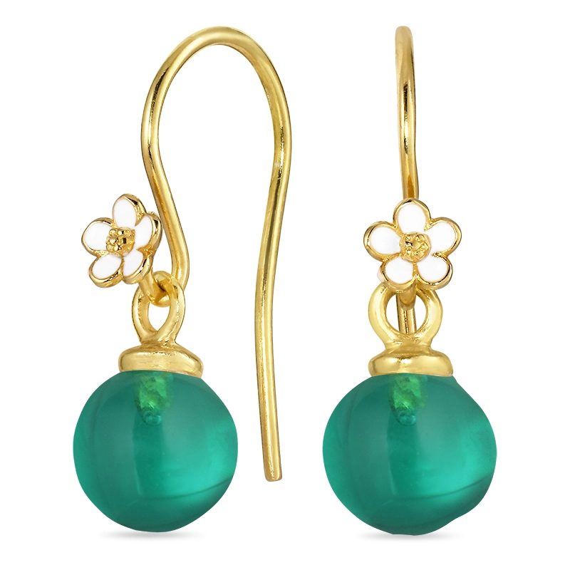 Marguerite Aqua Bergkristall Ohrhaken in vergoldetem Silber - Marguerite Ohrringe
