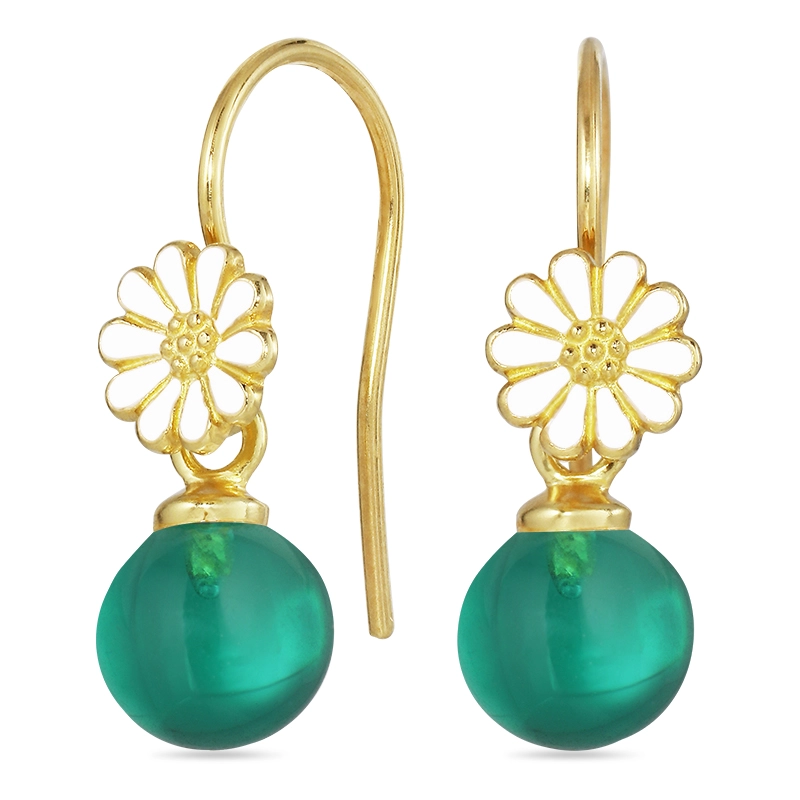 Marguerite Aqua Bergkristall Ohrhaken in vergoldetem Silber - Marguerite Ohrringe