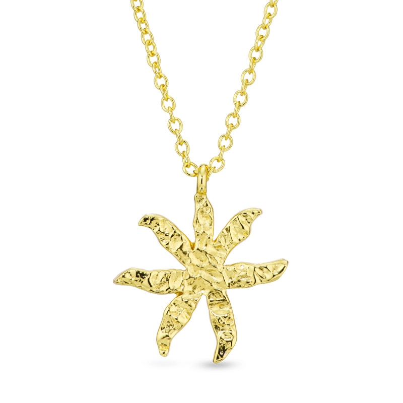 Blumen Halskette aus vergoldetes Messing - Eliné - Schmuck mit Formen