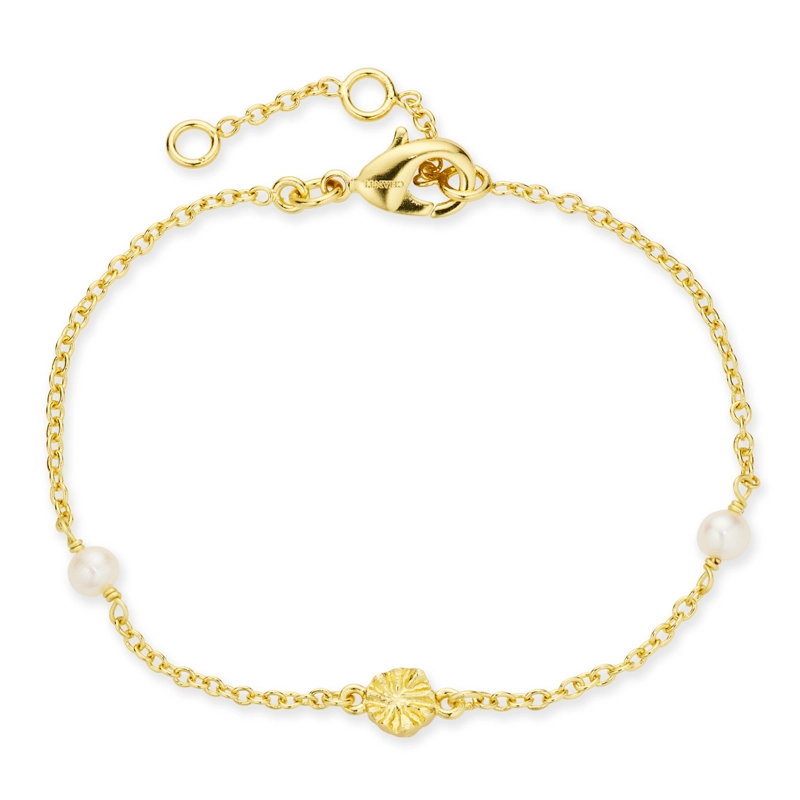 Perle Armband aus vergoldetes Messing - Eliné - Schmuck mit Steinen