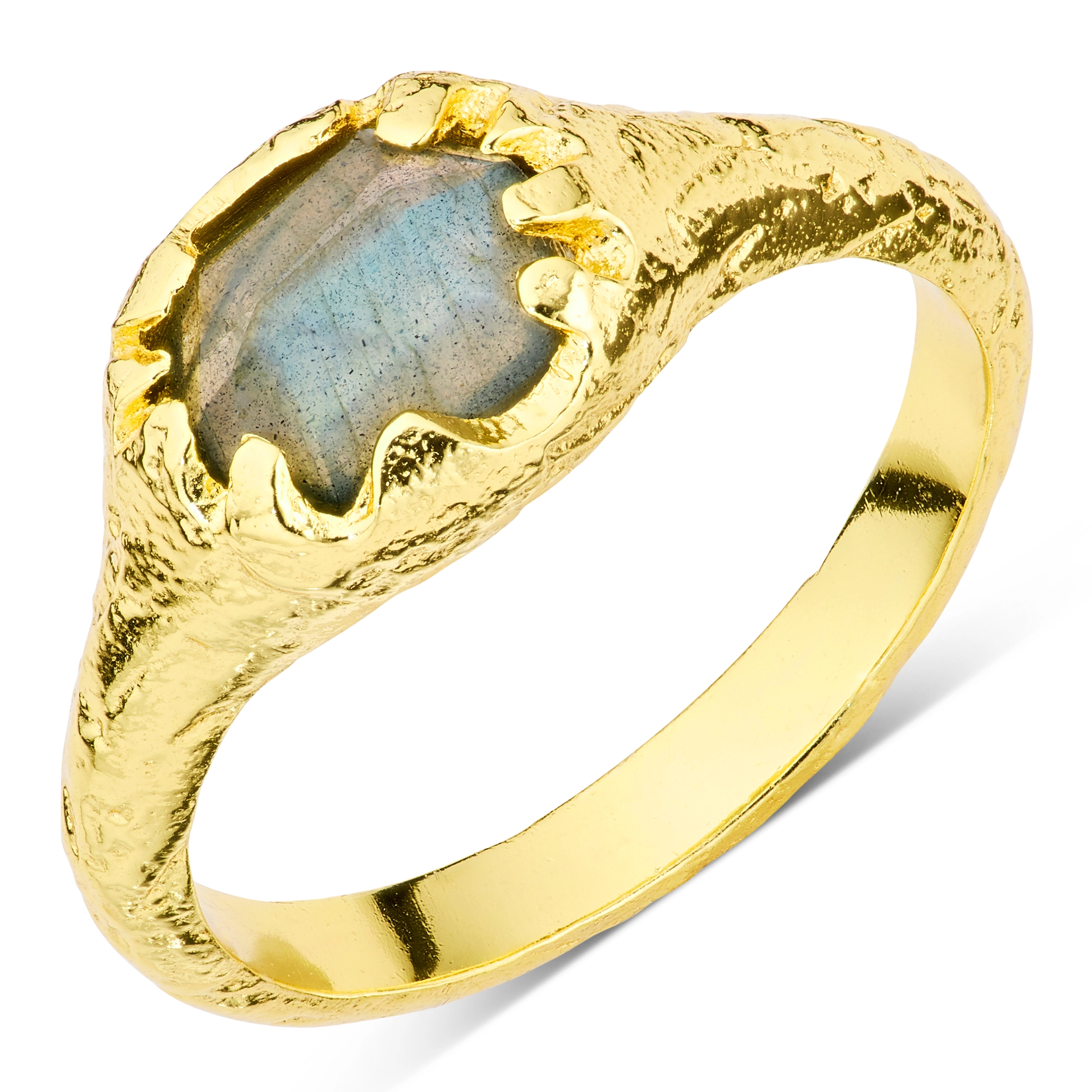 Labradorit Ring aus vergoldetes Messing - Eliné - Schmuck - Günstige Schmuck online kaufen hier auf Chanti