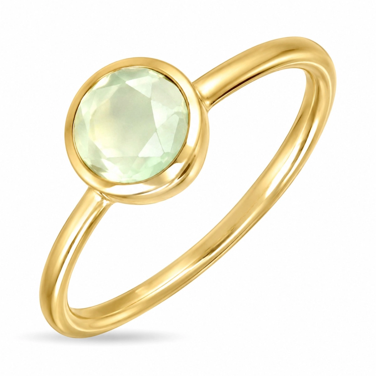 hellgrünem Bergkristall Ring aus vergoldetes Messing - Loom Stones - Schmuck - Günstige Schmuck online kaufen hier auf Chanti