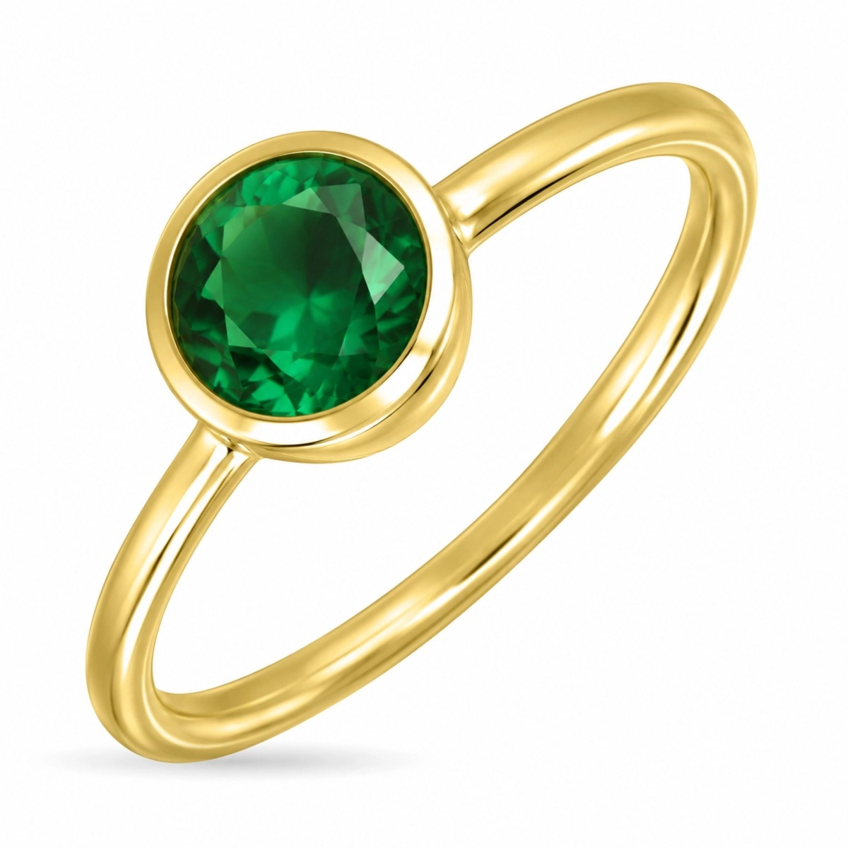 grünem Bergkristall Ring aus vergoldetes Messing - Loom Stones - Schmuck - Günstige Schmuck online kaufen hier auf Chanti