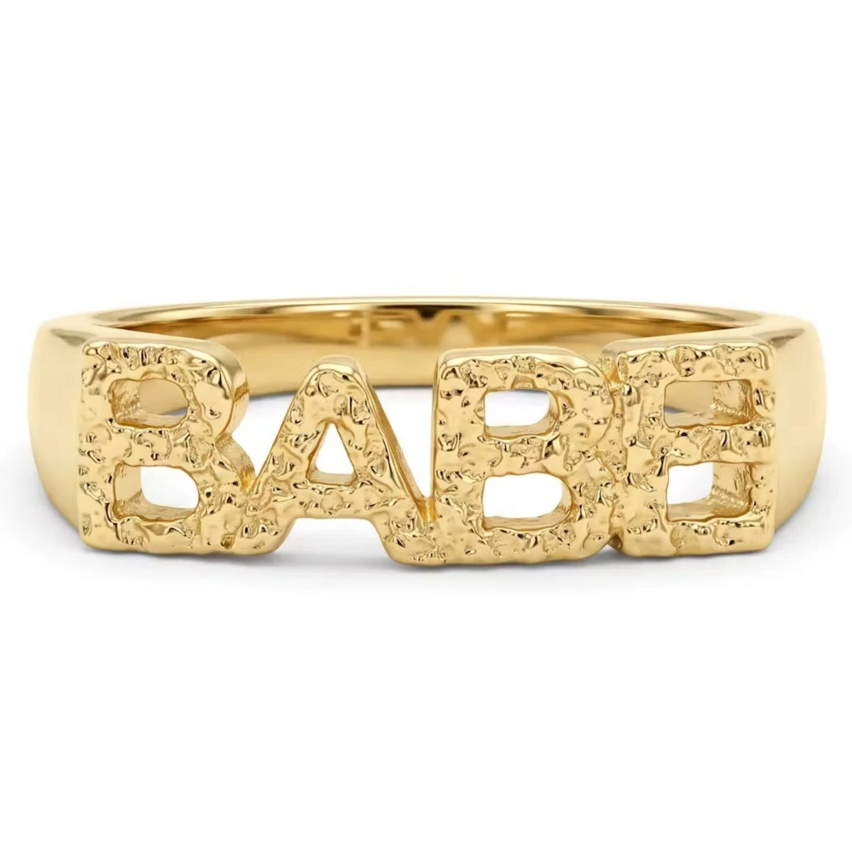 babe Ring aus vergoldetes Messing - Mutter und Kind