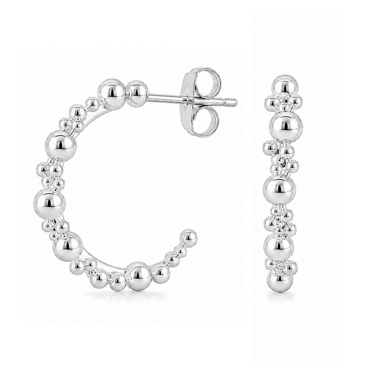 Halbkreolen in versilbertes Messing - Eliné - Schmuck - Günstige Schmuck online kaufen hier auf Chanti