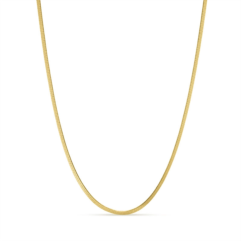 Wasserfest Halskette aus vergoldetem Edelstahl 39 + 8 cm x 2 mm - OCEANA - Halsketten