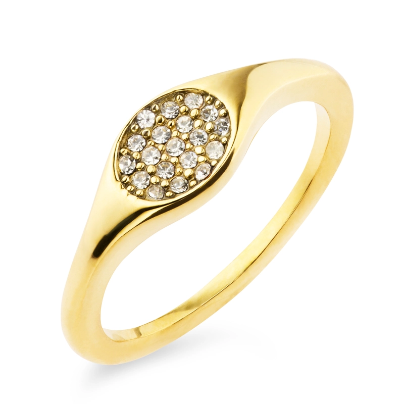 Wasserfest Ring aus vergoldetem Edelstahl - OCEANA - Zirkonia Ring - Finden Sie stilvollen Zirkon Ringe hier