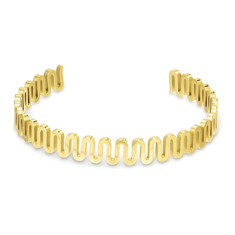 Wasserfest Armreif aus vergoldetem Stahl - OCEANA - Armbänder