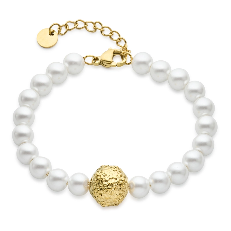Wasserfest Perle Armband aus vergoldetem Stahl - OCEANA - Schmuck mit Steinen