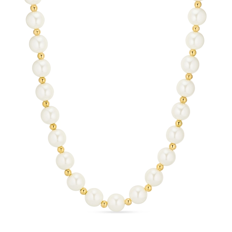 Wasserfest Perle Halskette aus vergoldetem Stahl - OCEANA - Schmuck mit Steinen