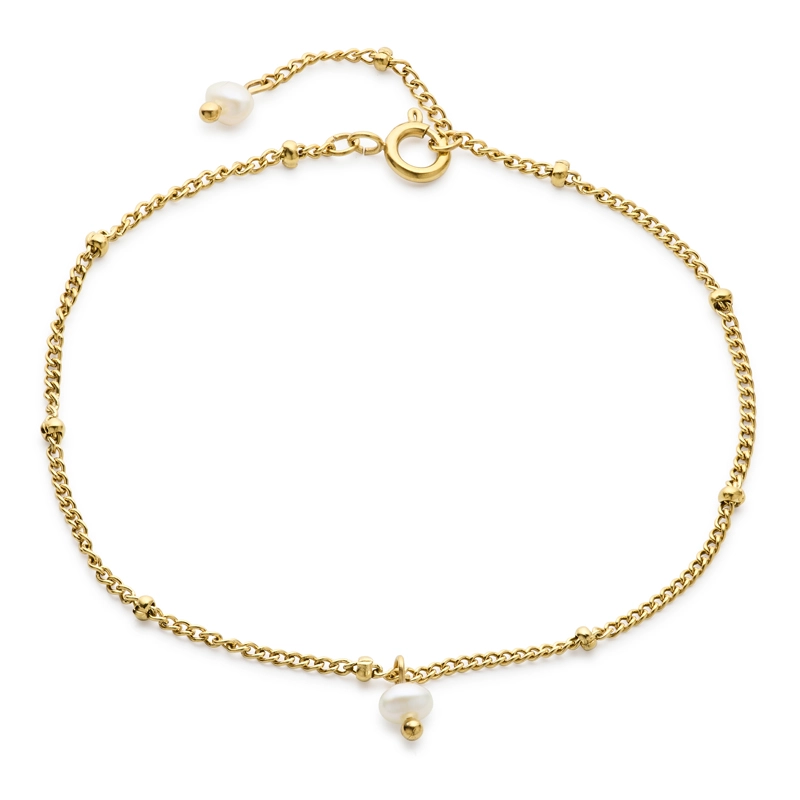 Wasserfest Perle Armband aus vergoldetem Stahl - OCEANA - Weiße Armbänder - Schöne Armbänder in Weiß online kaufen
