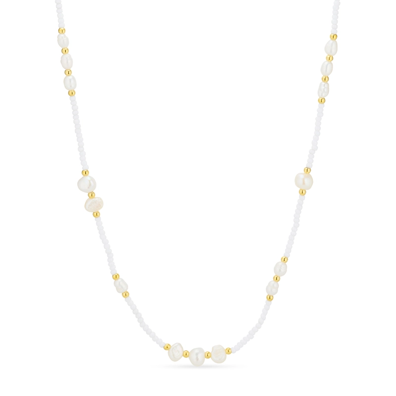 Wasserfest Perle Halskette aus vergoldetem Stahl - OCEANA - Schmuck mit Steinen