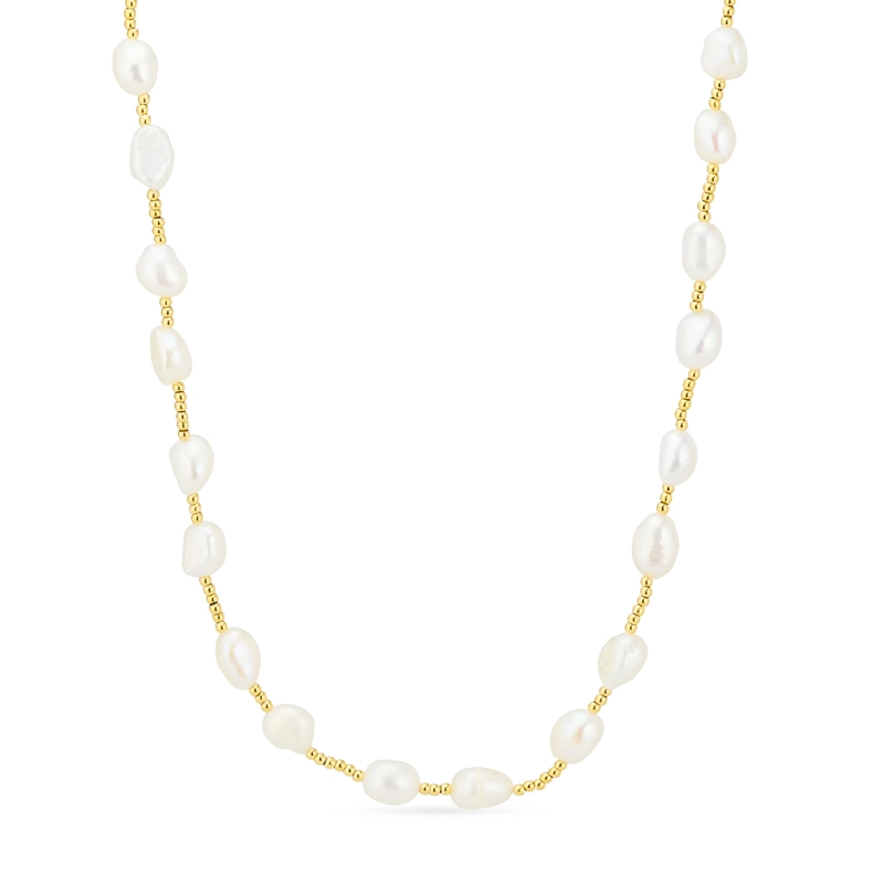 Wasserfest Perle Halskette aus vergoldetem Stahl - OCEANA - Schmuck mit Steinen