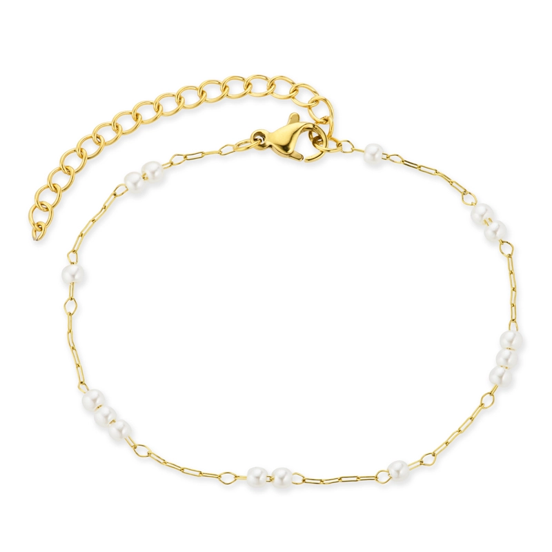 Wasserfest Perle Armband aus vergoldetem Stahl - OCEANA - Schmuck mit Steinen