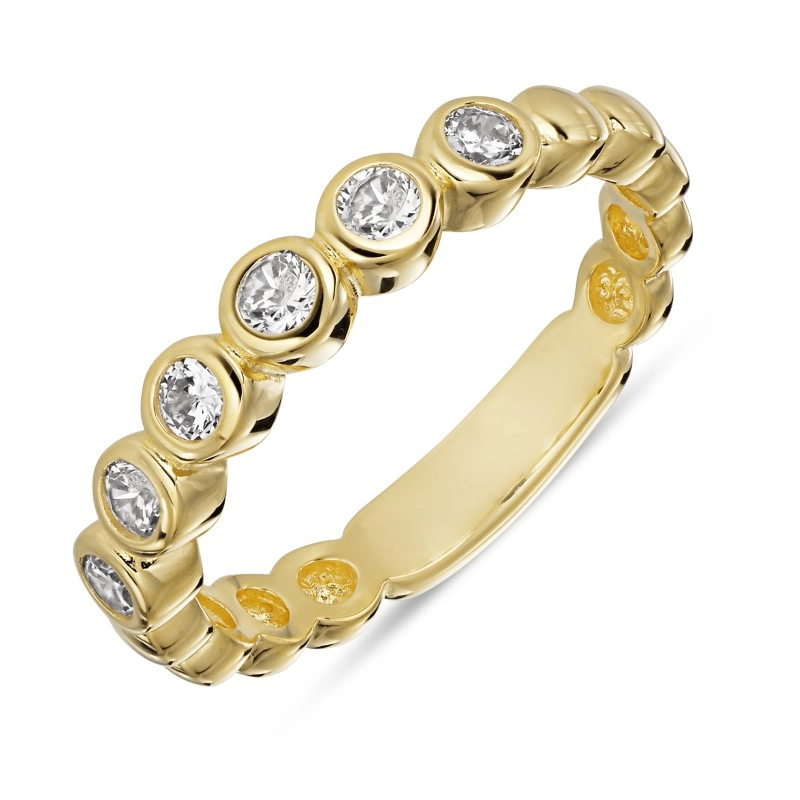 Zirkon Ring aus vergoldetem Sterlingsilber - Zirkonia Ring - Finden Sie stilvollen Zirkon Ringe hier