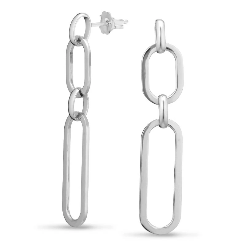 lange Kette Ohrringe in Silber - Formen Lange Ohrringe