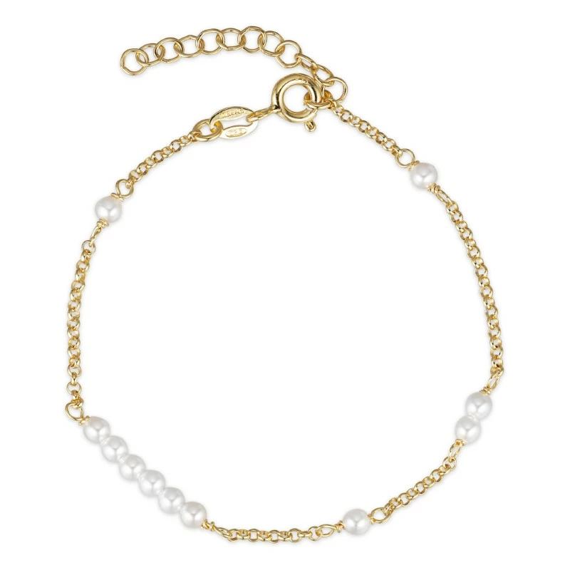 Perle Armband aus vergoldetem Sterlingsilber x 3,0 mm - Armbänder aus vergoldetem Silber – Breite Auswahl an Armbändern