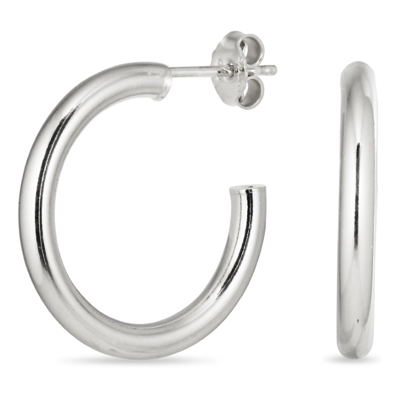 22 mm Halbkreolen in Silber - Creolen aus Silber - Finden Sie hier moderne Silber Creolen