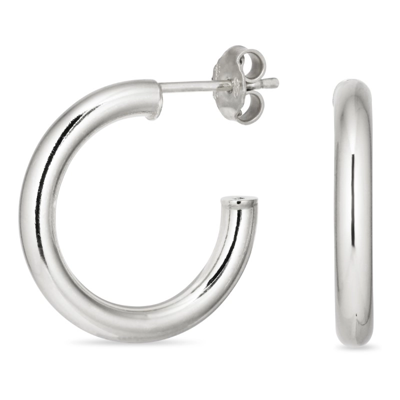 20 mm Halbkreolen in Silber - Creolen aus Silber - Finden Sie hier moderne Silber Creolen