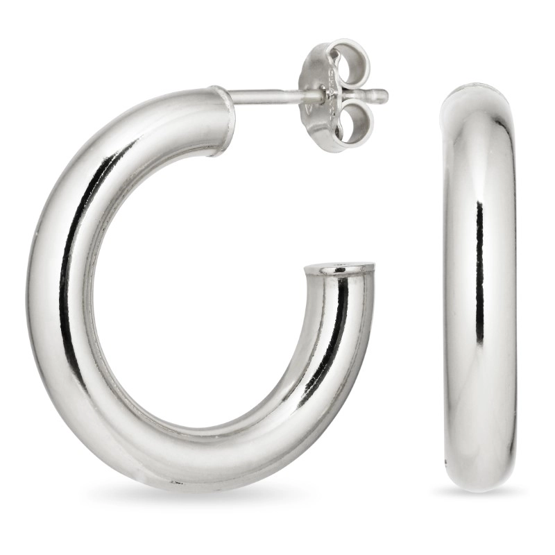 20 mm Halbkreolen in Silber - Creolen aus Silber - Finden Sie hier moderne Silber Creolen