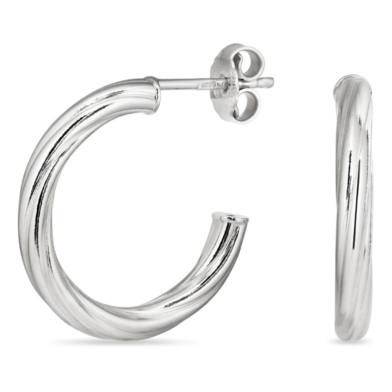 20 mm Halbkreolen in Silber - Creolen aus Silber - Finden Sie hier moderne Silber Creolen