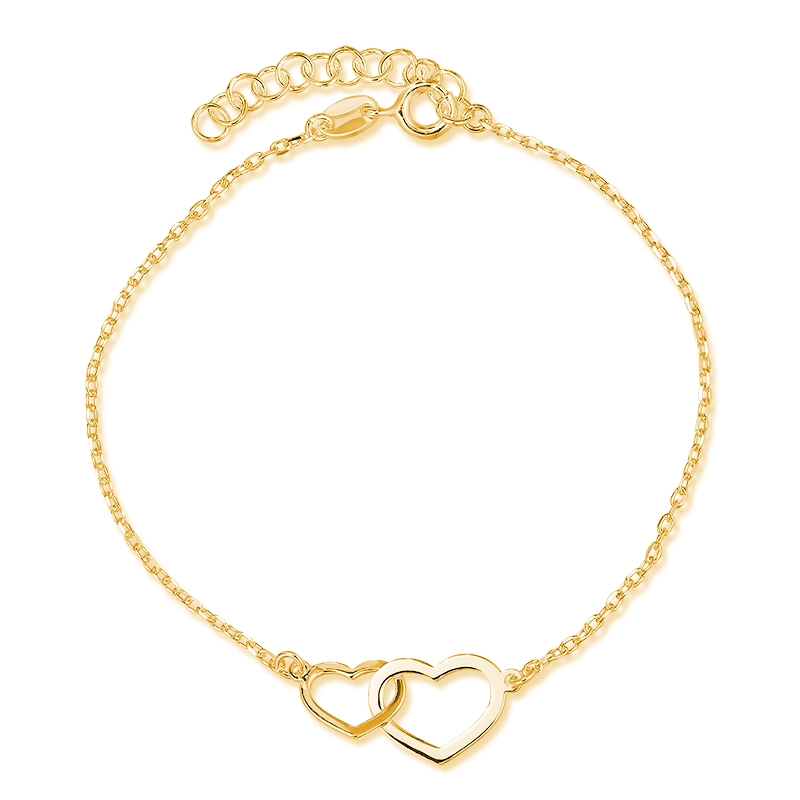 Herz Armband aus vergoldetem Sterlingsilber - Schmuck mit Formen