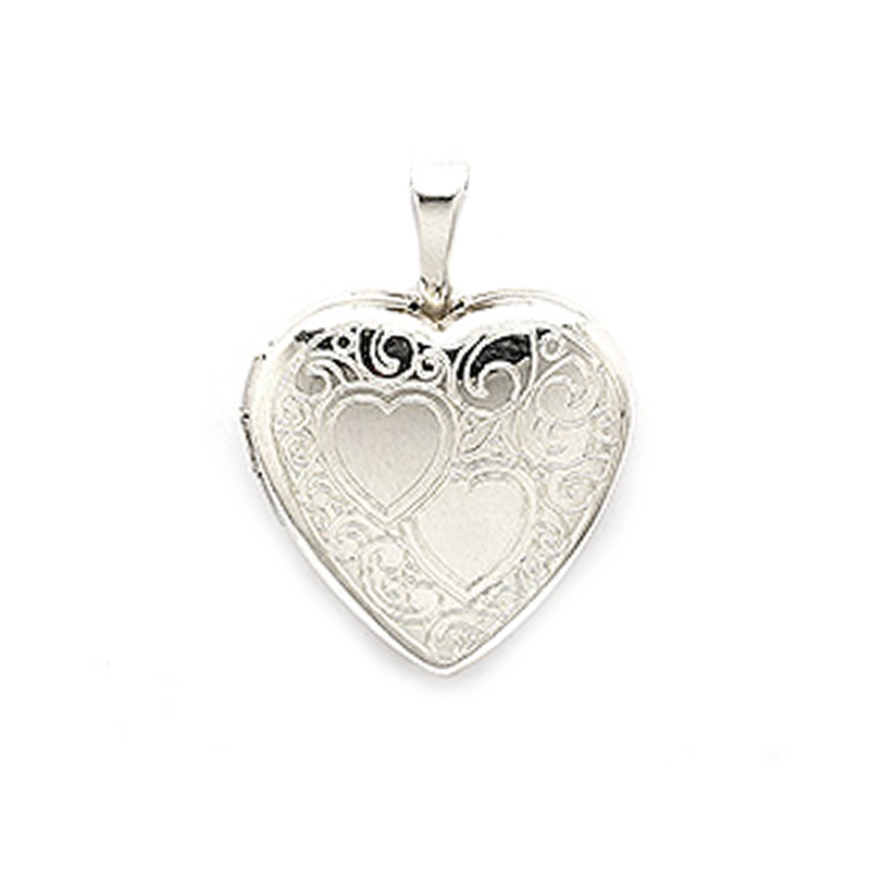 Medaillon aus Silber - Herzanhänger - Schöne Herz Anhänger in elegantem Design