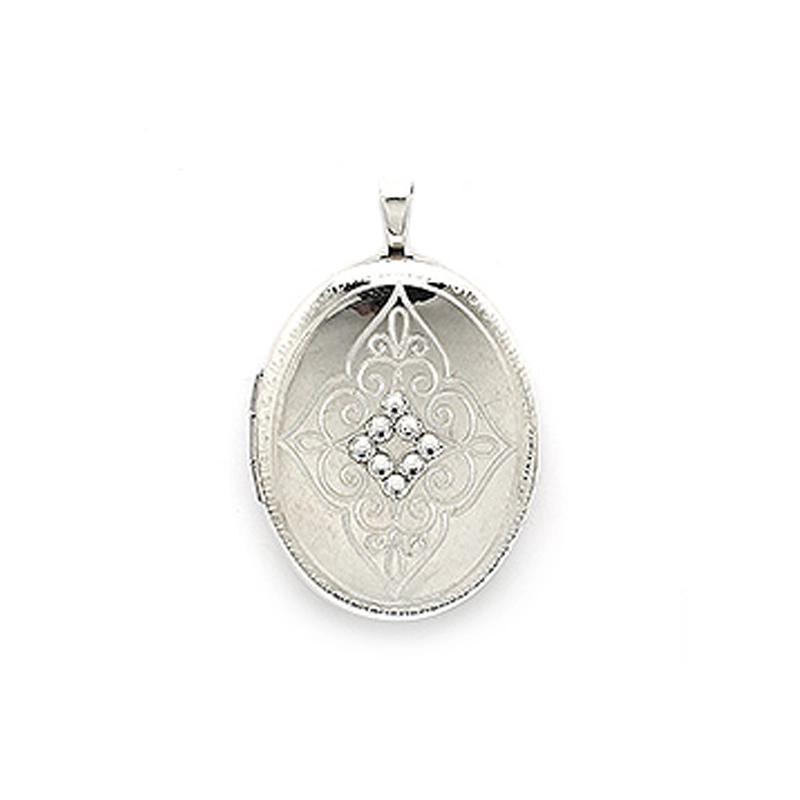 Ovaler 20 x 25 mm Medaillon aus Silber - Ovale Anhänger - Finden Sie hier Anhänger in Ihrem Stil