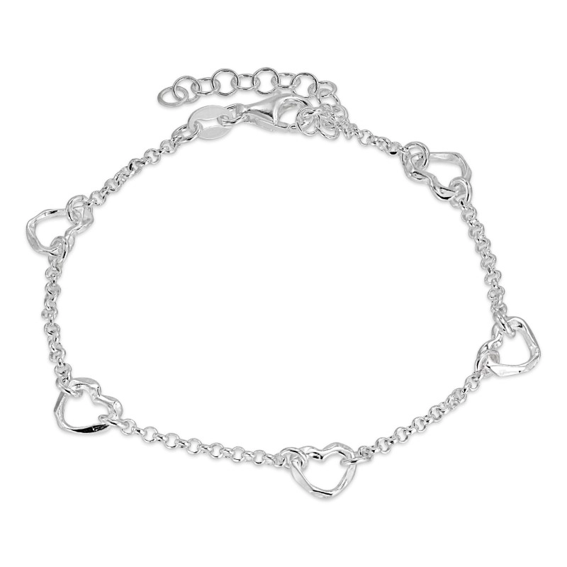 Herz Armband aus Silber und Herzförmiger Anhänger aus Silber - Herz Armband - Finden Sie ein schönes Herzarmband