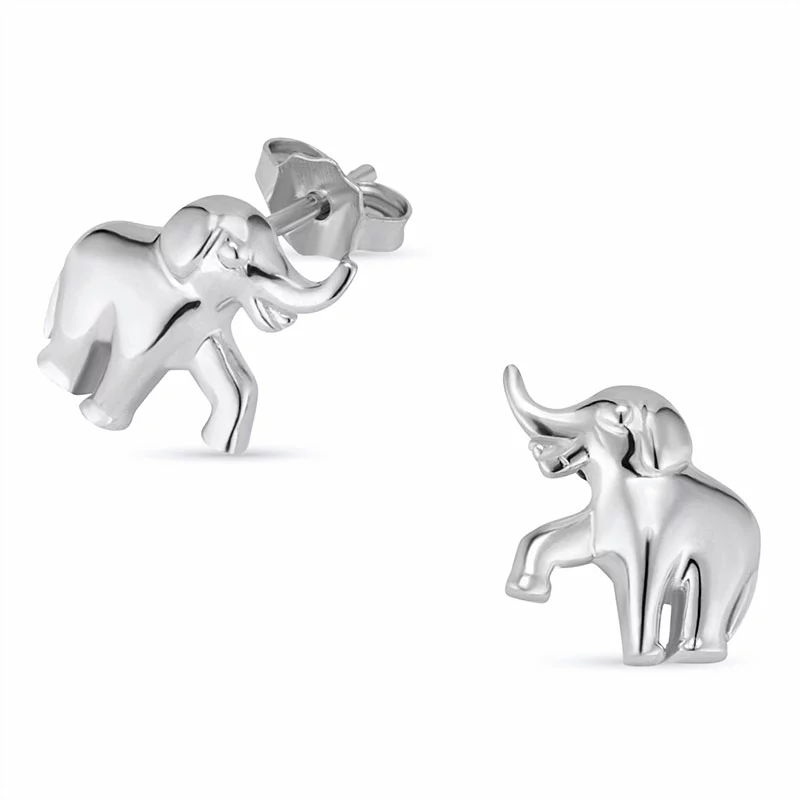 Elefant Ohrstecker in Silber - Ohrringe mit Elefant - Schöne Elefantenohrringe - Hier bestellen