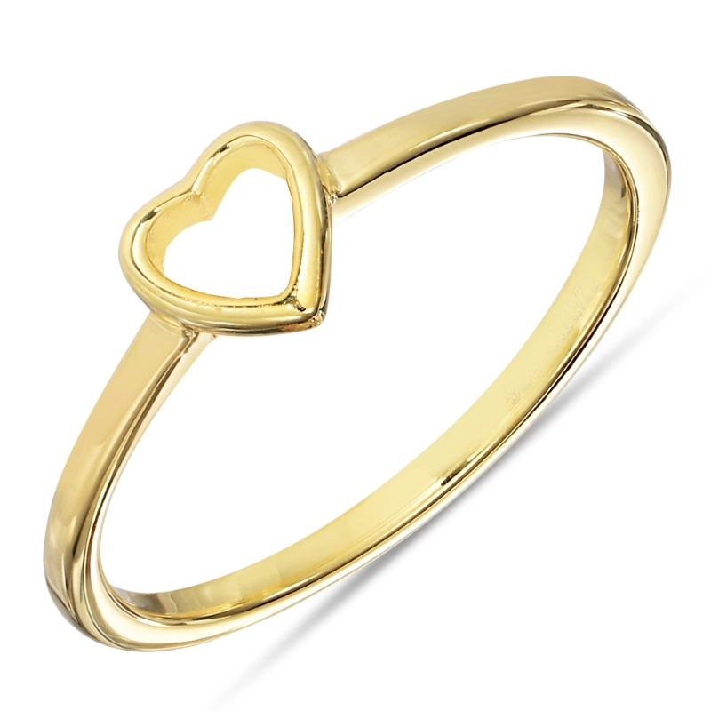 Herz Ring aus vergoldetem Sterlingsilber - Herz Ringe - Kaufen Sie einen schönen Herzring online