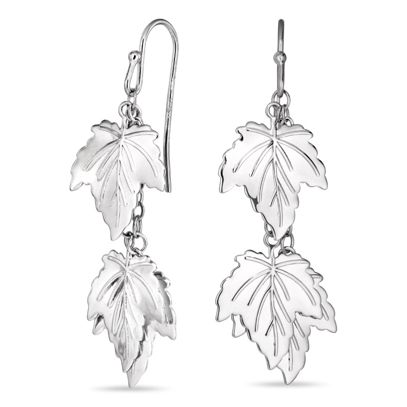Bezaubernder blatt ohrringe in silber - Blatt Ohrringe