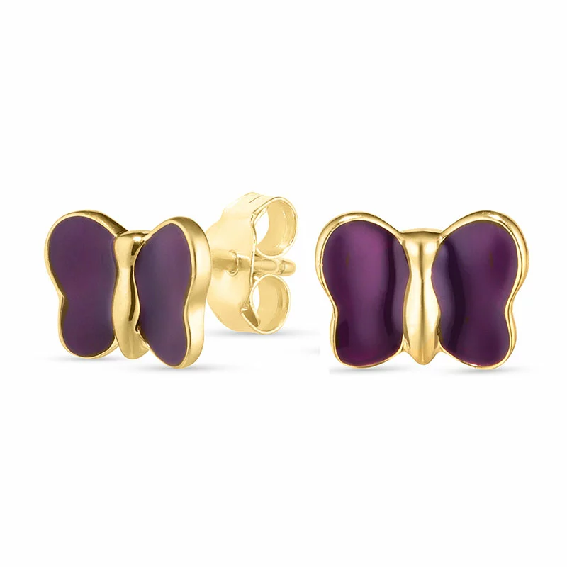 Little Ones Ohrringe in vergoldetem Sterlingsilber - Ohrringe mit Schmetterling - Schöne Damenohrringe - Online