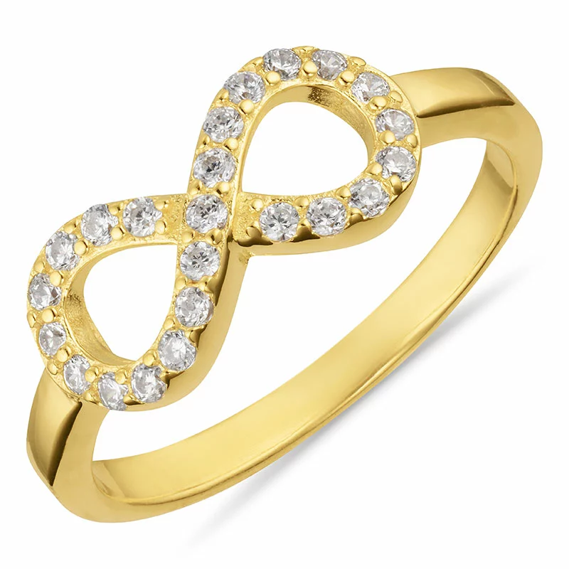 Infinity Ring aus vergoldetem Sterlingsilber - Infinity Ringe