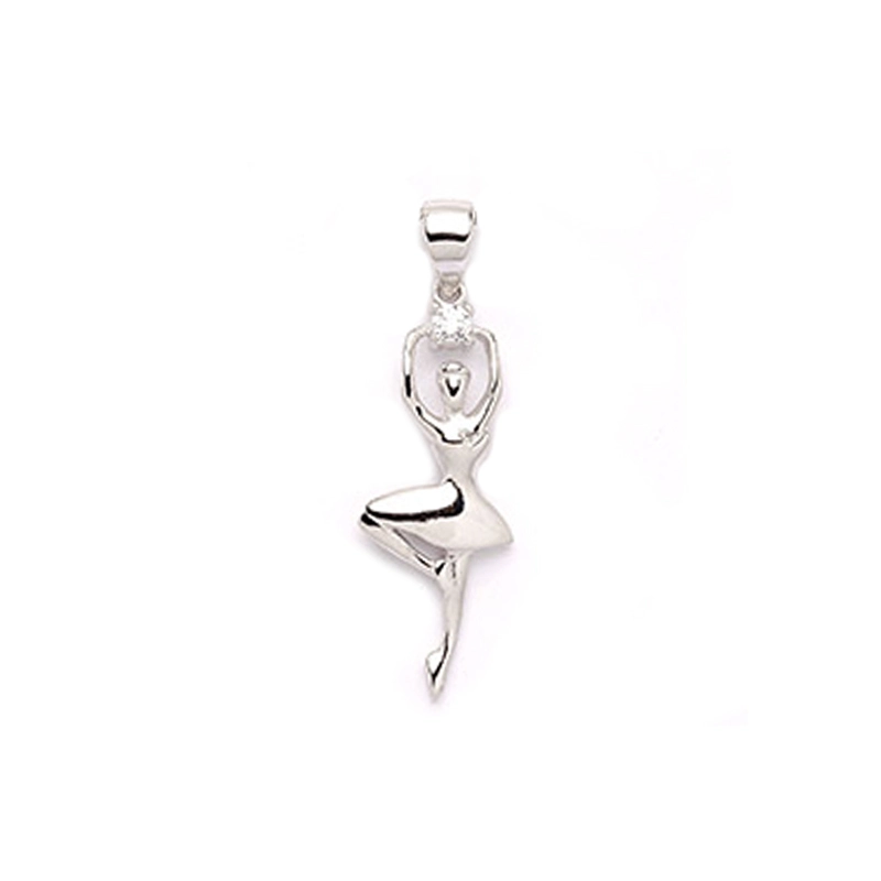 Elegant Balletttänzerin Anhänger aus Silber - Sport Anhänger