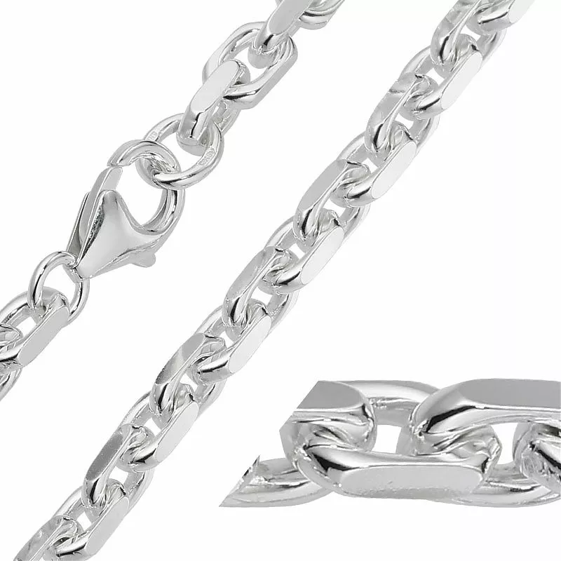 Bnh anker facet halskette aus silber 50 cm x 4,5 mm - Halsketten