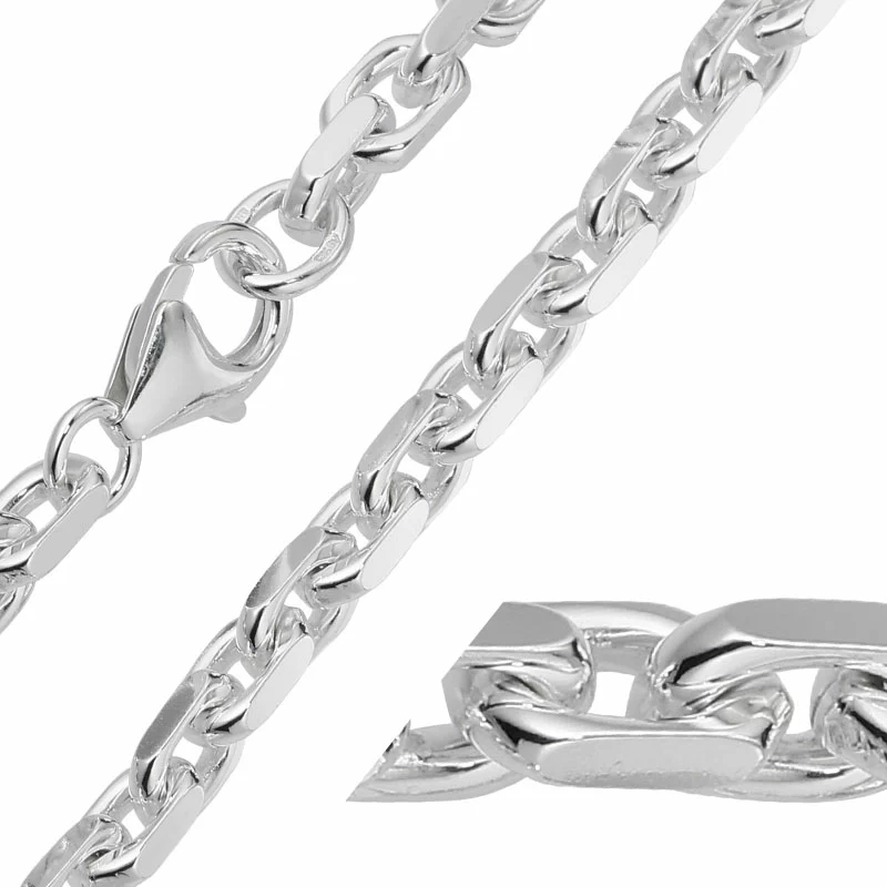BNH Anker facet halskette aus Silber 50 cm x 5,7 mm - Halsketten