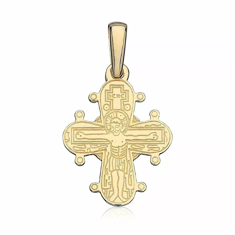 13 x 15 mm Dagmar-Kreuz mit Vater Unser aus 8 Karat Gold - Amoré - Dagmarkreuze aus Gold – Dagmarkreuze in hoher Qualität
