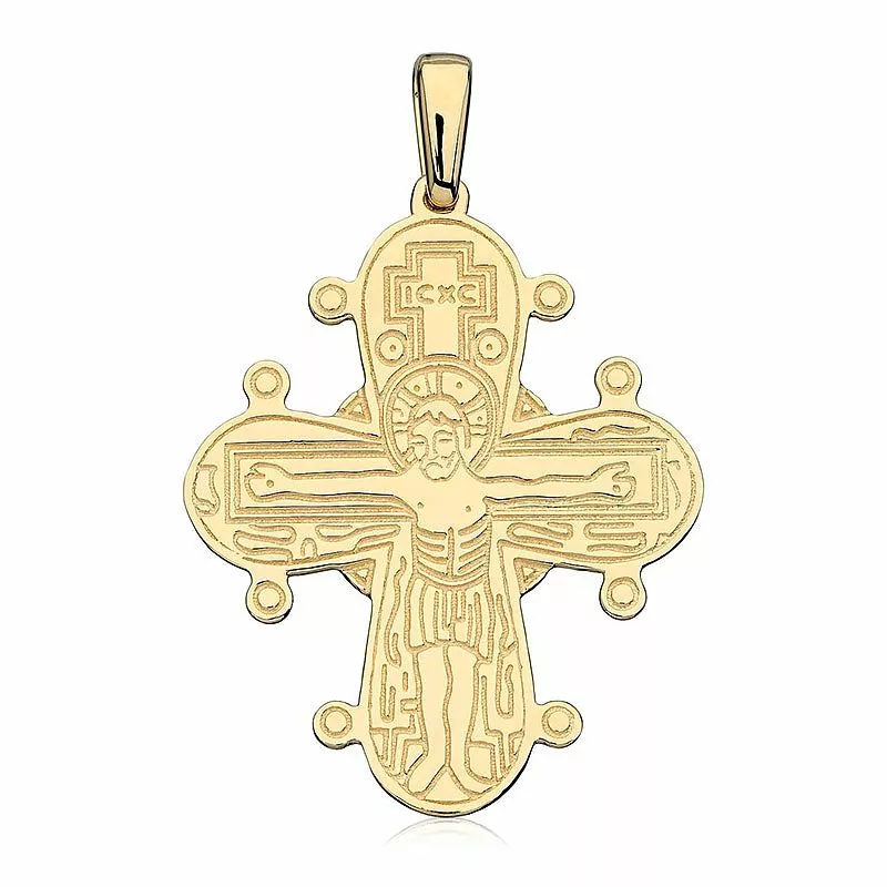 25 x 30 mm Dagmar-Kreuz mit Vater Unser aus 8 Karat Gold - Amoré - Dagmarkreuze aus Gold – Dagmarkreuze in hoher Qualität