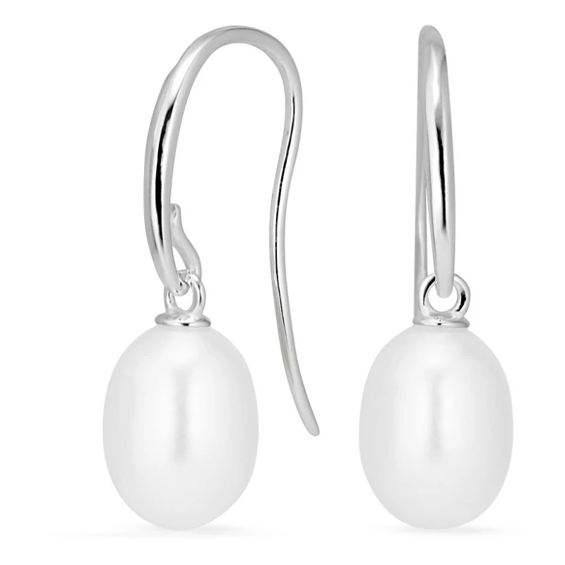 Perle Ohrringe in Silber - Naturperlen