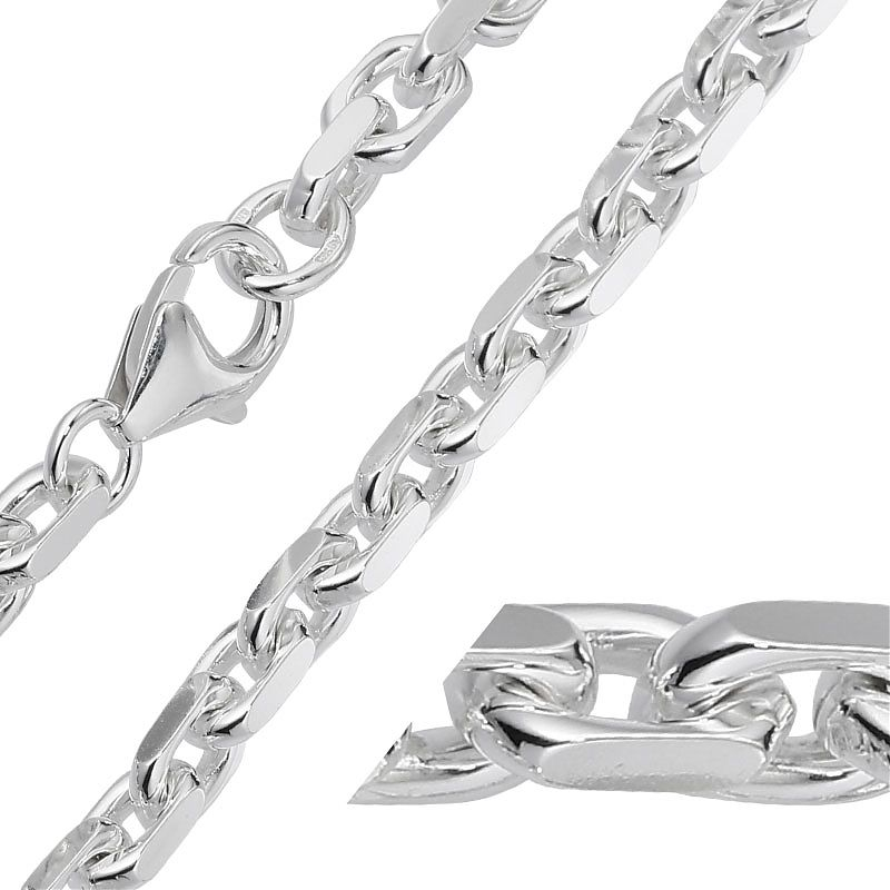 BNH Anker facet halskette aus Silber 40 cm x 5,3 mm - Ankerketten - Gute Auswahl an Ankerketten - Online bestellen