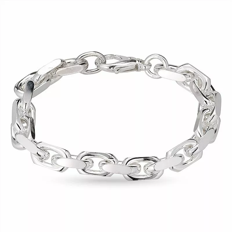 BNH Anker facet armband aus Silber 17 cm x 9,0 mm - Ankerarmbänder – Tolle Armbänder in tollem Design Online