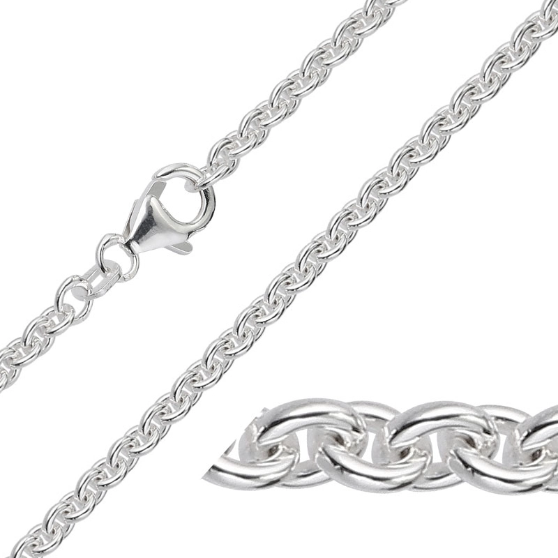 BNH Anker runden Halskette aus Silber 50 cm x 2,9 mm - Halsketten