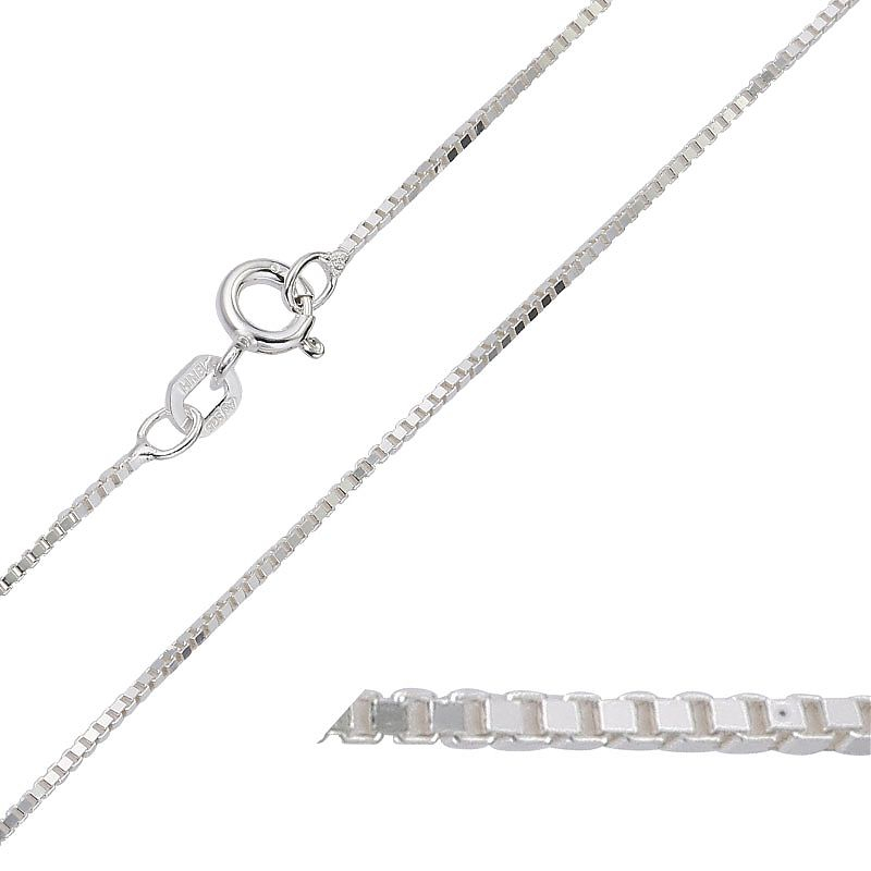 BNH Veneziahalskette aus Silber 80 cm x 0,8 mm - Veneziaketten für Frauen - Breite Auswahl an Veneziahalsketten