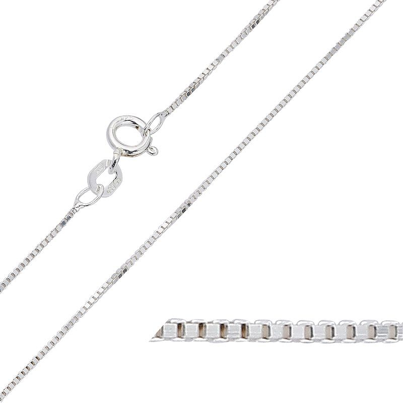 BNH Veneziahalskette aus Silber 80 cm x 1,0 mm - Veneziaketten für Frauen - Breite Auswahl an Veneziahalsketten