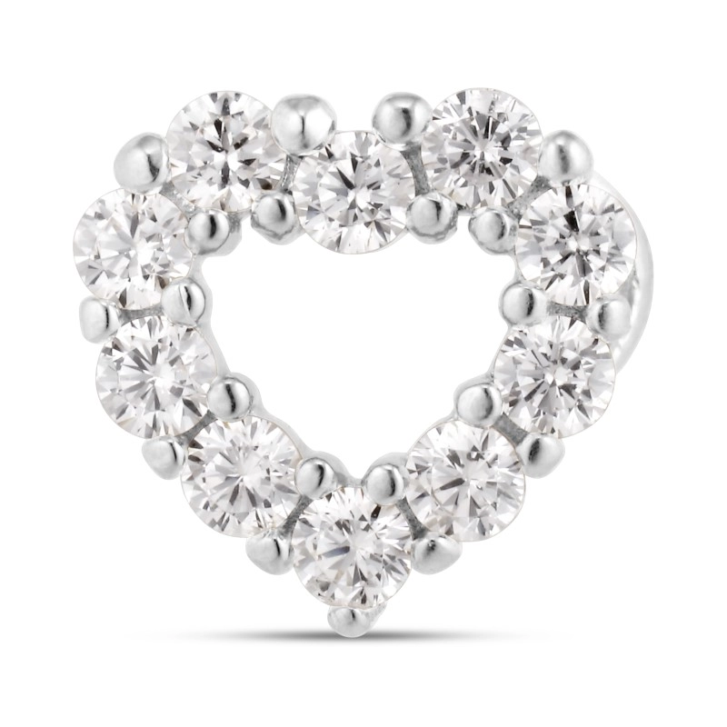 Herz Zirkon Anhänger aus Silber - Herzanhänger - Schöne Herz Anhänger in elegantem Design