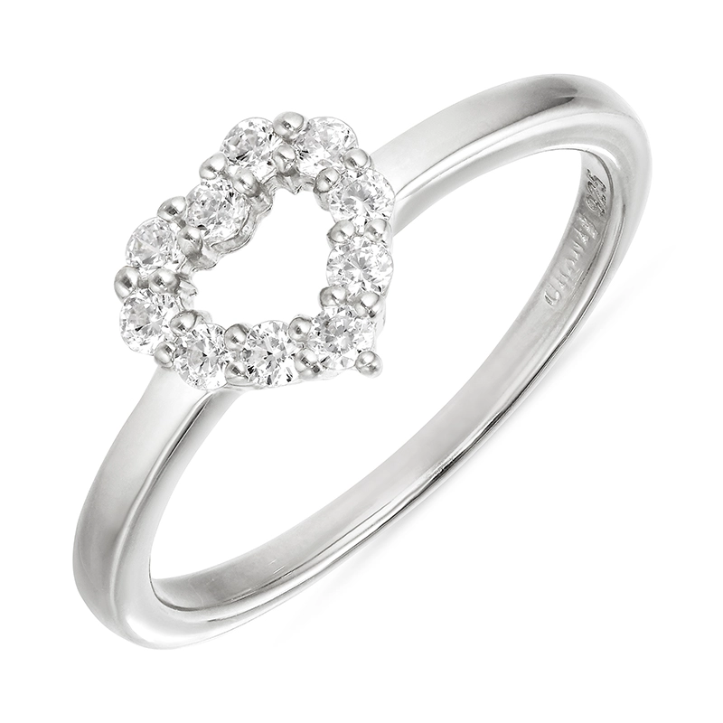 Herz Zirkon Ring aus Silber - Herz Ringe - Kaufen Sie einen schönen Herzring online