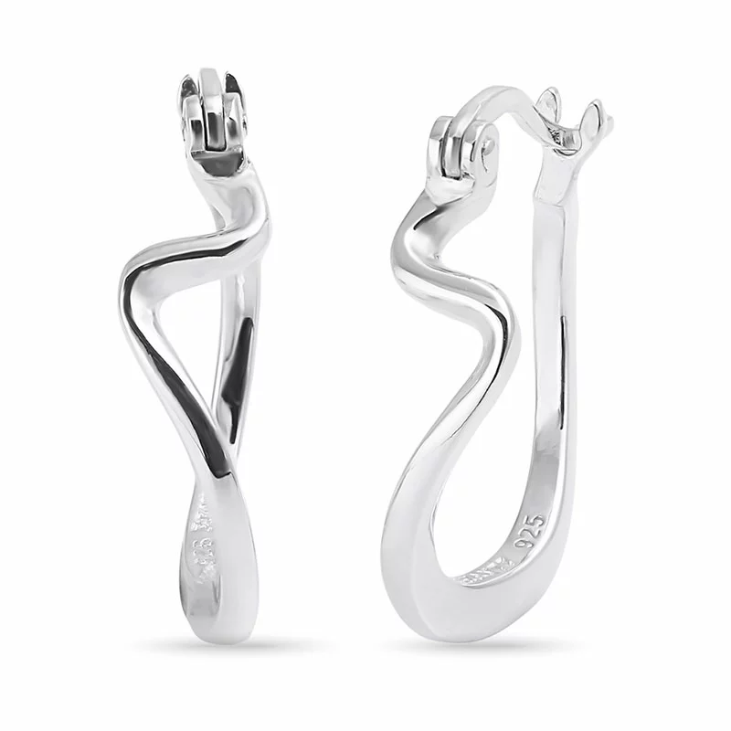14 mm Kreole in Silber - Creolen aus Silber - Finden Sie hier moderne Silber Creolen
